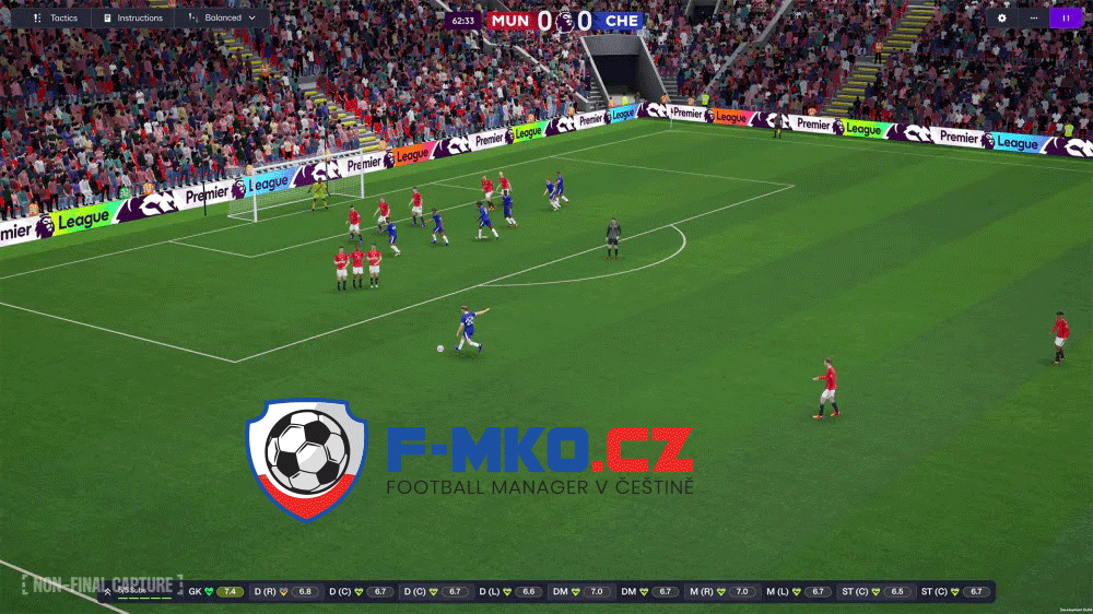 Manchester United vs Chelsea - přímý kop s novým UI