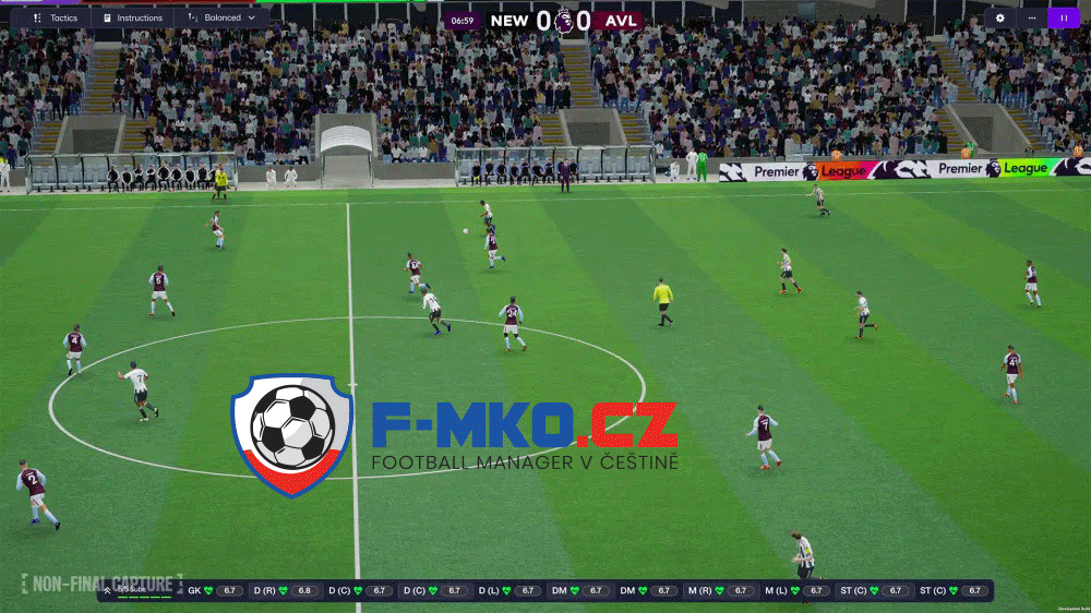 Newcastle vs Aston Villa – detail davu a plynulejší kamera