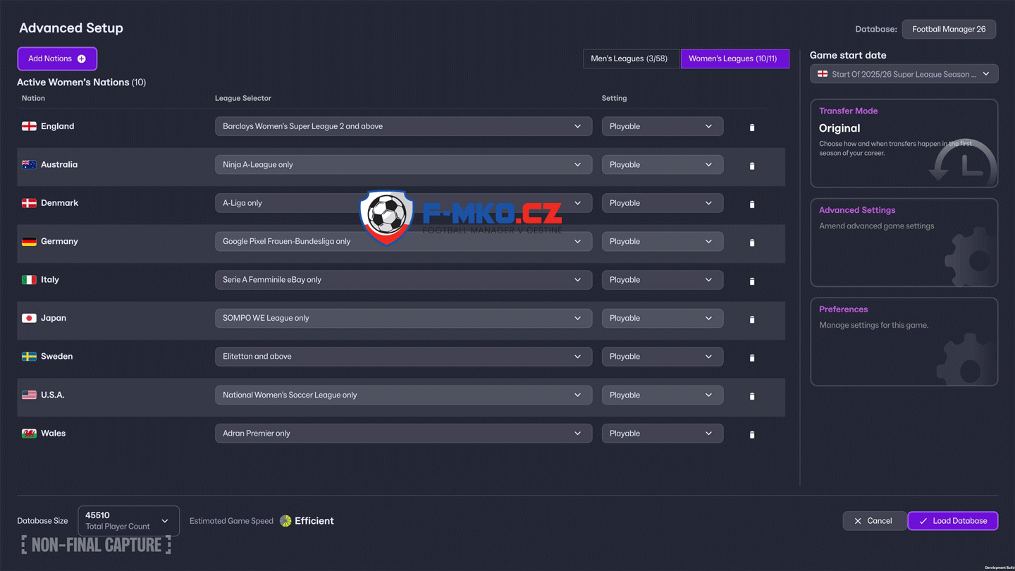 Výběr kariéry Football MAnager 2026 by FMKO.CZ