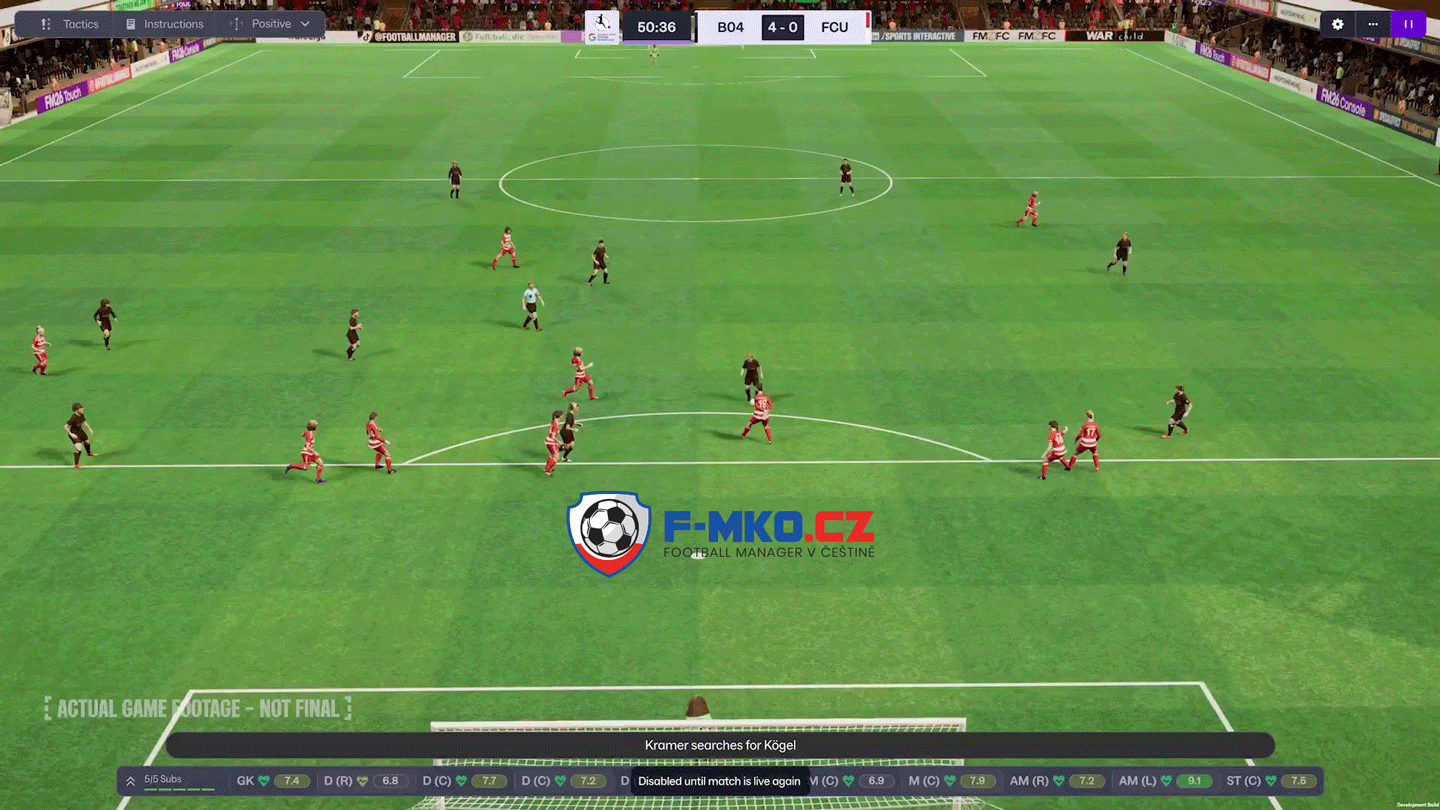 Zápas žen Football Manager 2026 by FMKO.CZ4