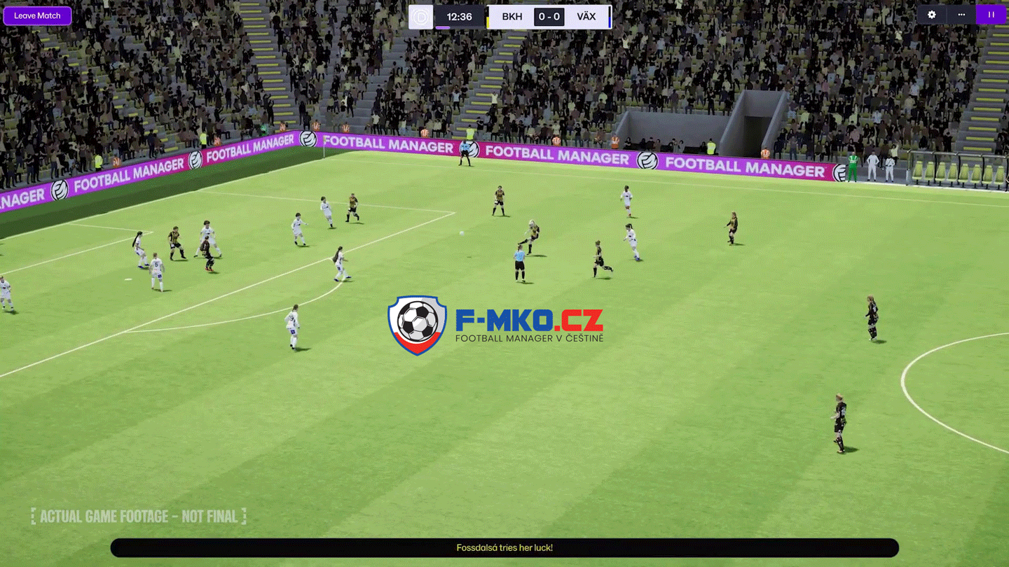 Zápas žen Football Manager 2026 by FMKO.CZ5