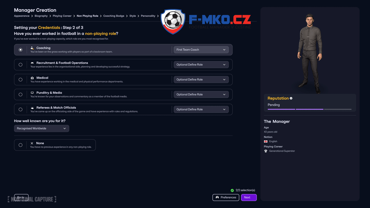 Vytvořte si svůj příběh Football Manager 2026 CZ by FMKO.CZ