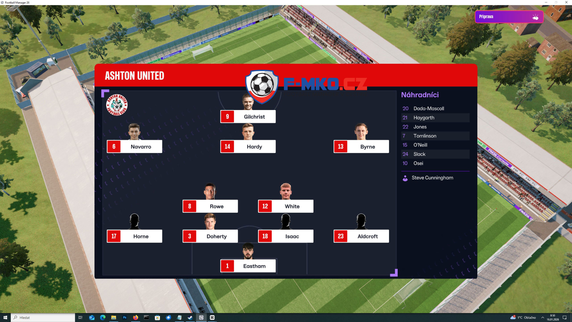 Ukázka BETA verze 1.4 češtiny pro FM26 by FMKO.CZ-16-01-2026