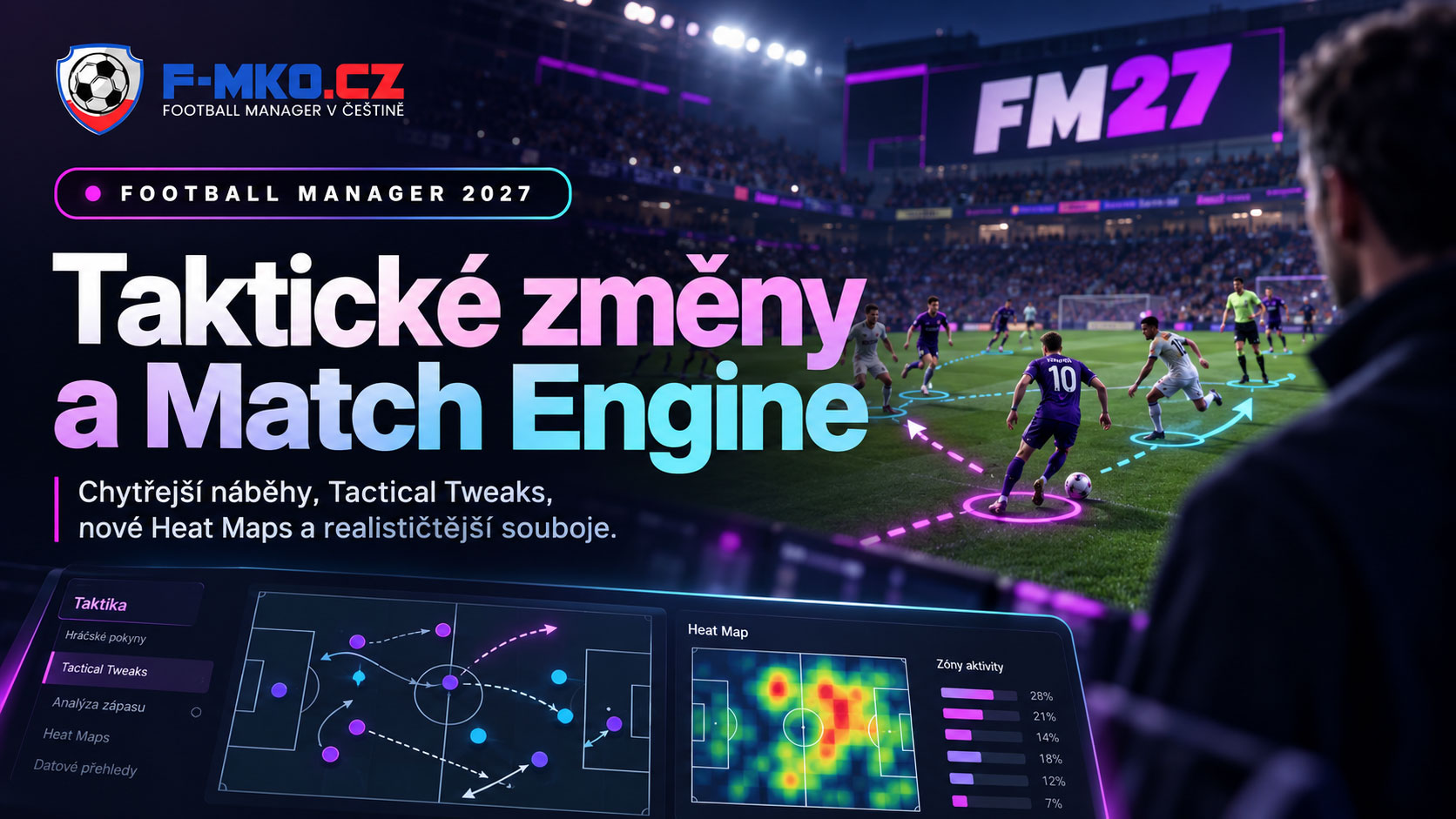 Football Manager 2027 – taktické změny a vylepšený Match Engine FM27